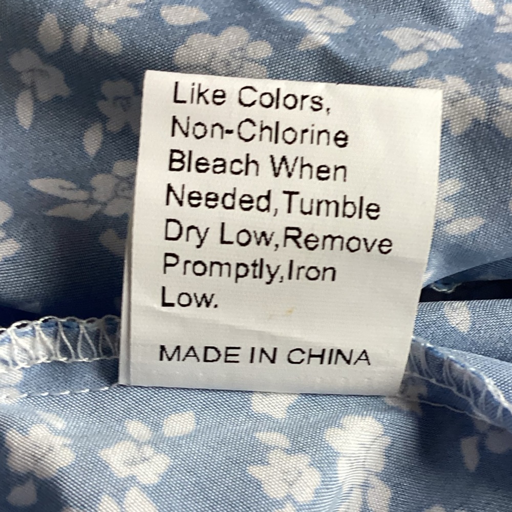 NWOT SHEIN Blue and White Floral Dress Medium - Picture 6 of 9